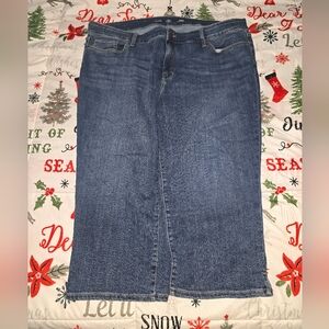 Classic Blue Denim Capris